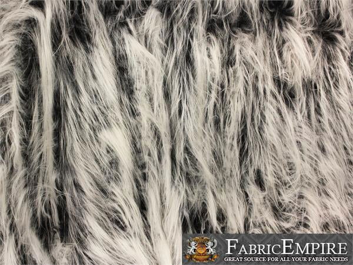 Faux Fur Fabric Long Pile Gorilla GREY FROST / 60" Wide / Sold by the yard