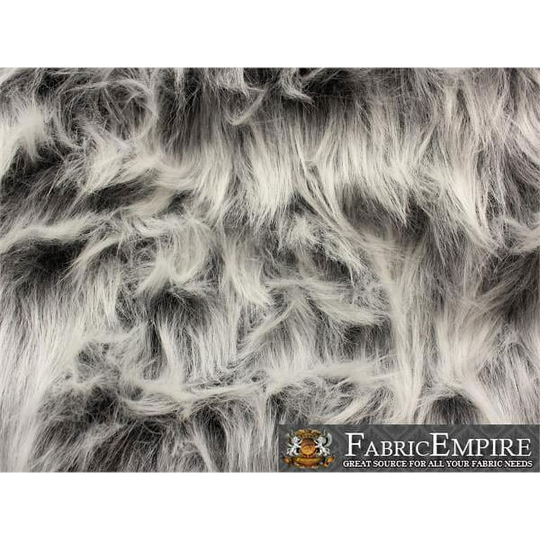 60'' Wide Faux Fur Luxury Shag Grey Gray Fabric By the Yard :  Arts, Crafts & Sewing