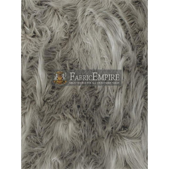 Faux Fur Fabric Long Pile Shaggy Oyster GRAY 60 Wide Sold by The Yard