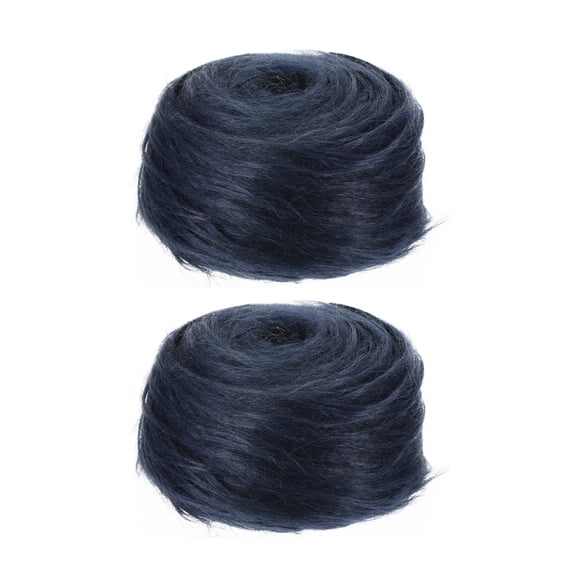 Faux Fur Fabric Square, 59x2 Inches Furry Fur Patches Plush Rug Dark Blue 2Pcs