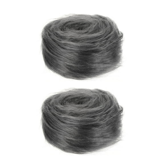 Faux Fur Fabric Square, 59x2 Inches Furry Fur Patches Plush Rug Dark Grey 2Pcs