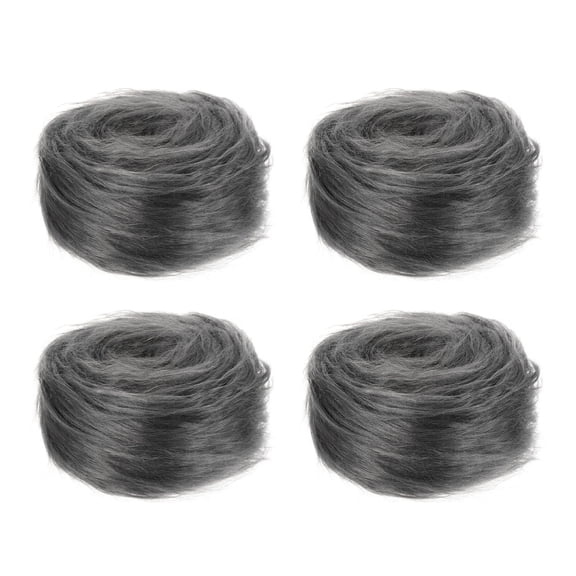 Faux Fur Fabric Square, 59x2 Inches Furry Fur Patches Plush Rug Dark Grey 4Pcs