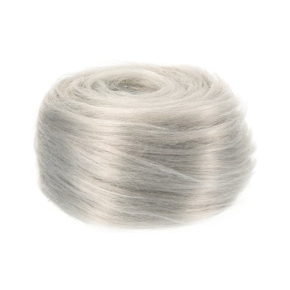 Faux Fur Fabric Square, 59x2 Inches Furry Fur Patches Plush Rug Light Grey