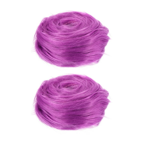 Faux Fur Fabric Square, 59x2 Inches Furry Fur Patches Plush Rug Purple 2Pcs