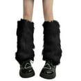 thumbnail image 1 of Faux Fur Fuzzy Leg Warmers Furry Boot Covers for Women, Warm Fuzzy Boot Cuff Boot Sleeves Leg Warmers for Party(Black), 1 of 5
