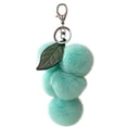 thumbnail image 1 of Faux Fur Grape Keychain Keyring Bag Purse Charm Decoration Light Green, 1 of 9