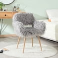 thumbnail image 1 of Faux Fur Grey - Comfortable and Elegant for Dining - Used in Vacation Homes and Rooms - Floor - Safe Metal Legs, 1 of 4