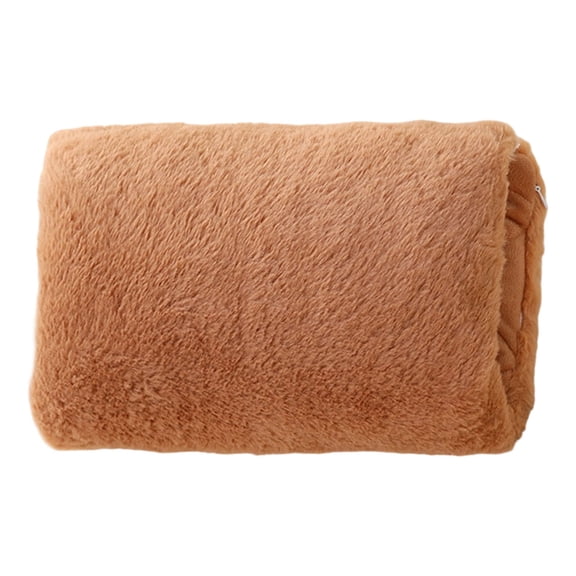 Faux Fur Hand Muff Winter Electric Heating Warmer Pillow, USB Charging Warm Winter Muffs for Women & Girls, Perfect Xmas Gift for Cold Weather Comfort, Brown, Hand Warmer