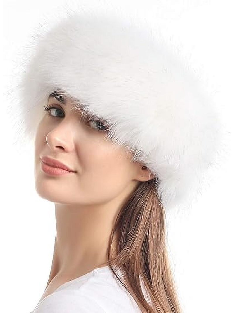 Faux Fur Headband with Elastic for Women display picture 3