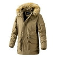 thumbnail image 1 of Faux Fur Hood Parka Casual Jackets (XL, DeepLakeBlue), 1 of 6