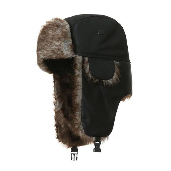 Faux Fur Lined Russian Style Warm Winter Hat For Casual Outdoor Wear