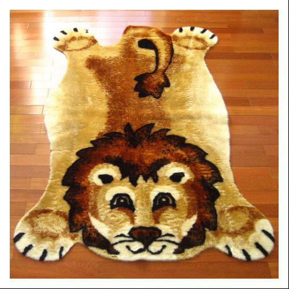 Faux Fur Lion Playmat - 5' x 7'