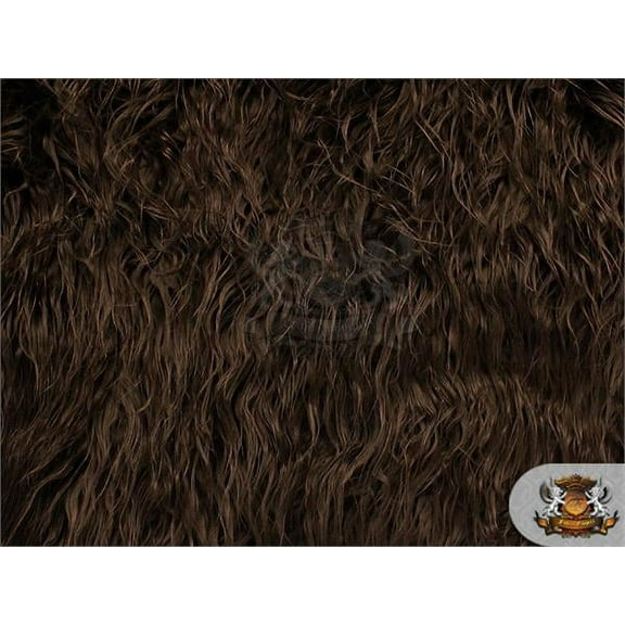 Faux Fur Long Pile MONGOLIAN SHEEP CHOCOLATE Fabric / 64"W / Sold By the yard