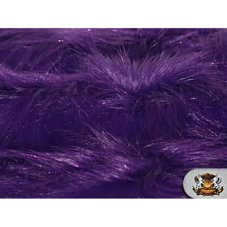TINSEL - Faux Fur Fabric Long Pile Sparkling Tinsel - PURPLE - Sold By –  METHUSELAHFABRICS