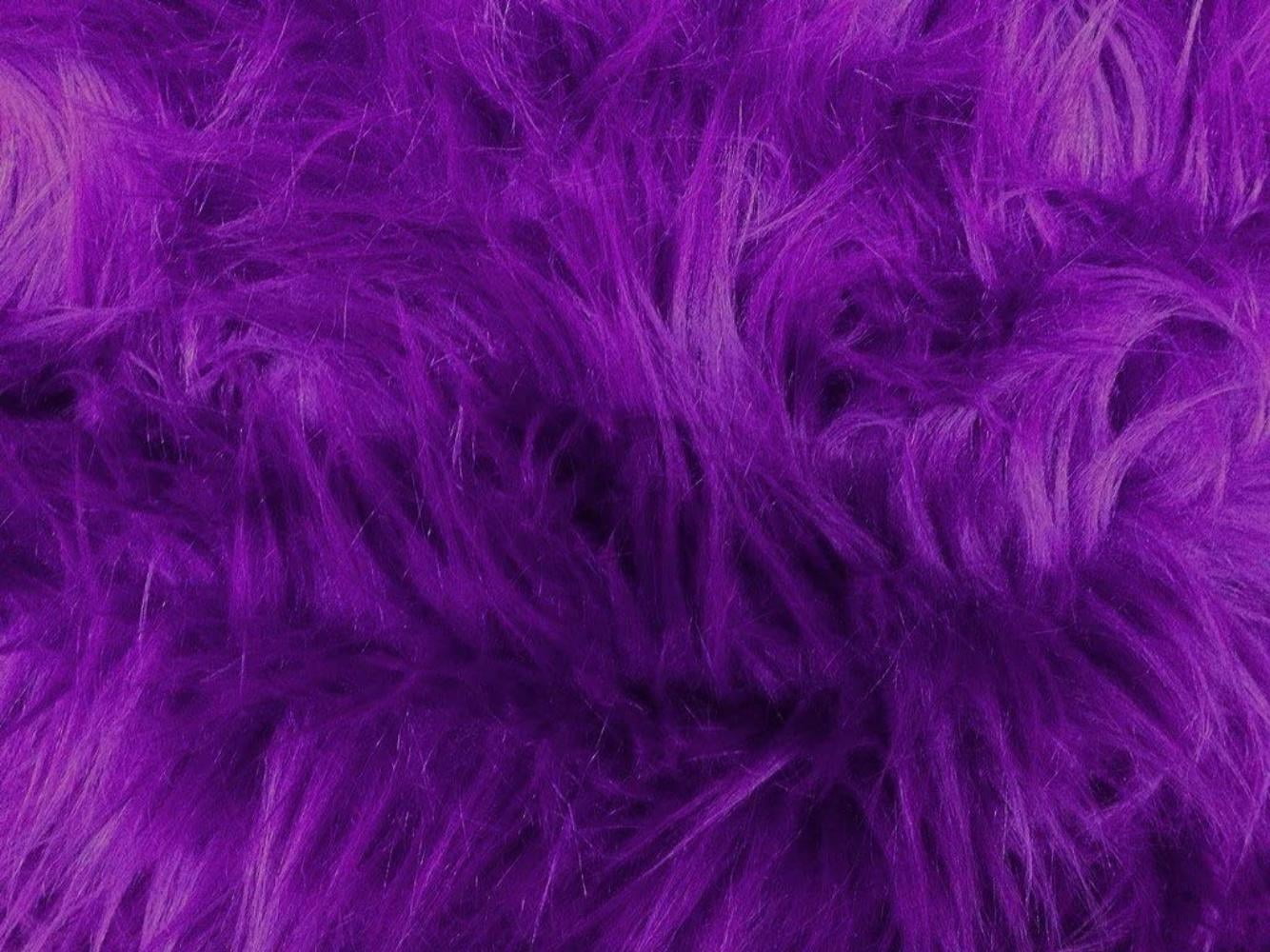 Faux Fur Luxury Shag Purple 60 Inch Wide Fabric by The Yard (F.E., It is used for blankets, apparel, chair covers, bed spread, stuffed animals, doll clothing, dog.., By Brand The Fabric Exchange