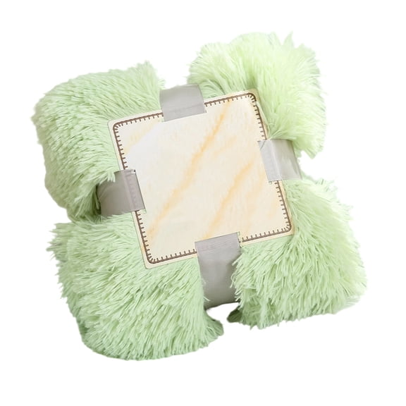 Faux Fur Luxury Throw Blanket, Double Side Soft Fluffy Shaggy Fuzzy Blanket for Couch Sofa Bed (51" x 63")