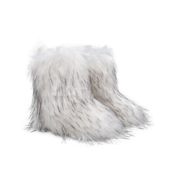 Faux Fur Mid-Calf Snow Boots for Women - Warm and Stylish Winter Footwear
