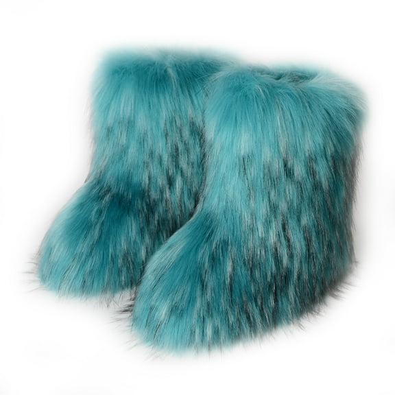 Faux Fur Mid-Calf Snow Boots for Women - Warm and Stylish Winter Footwear