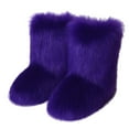 thumbnail image 1 of Faux Fur Mid-Calf Snow Boots for Women - Warm and Stylish Winter Footwear, 1 of 1