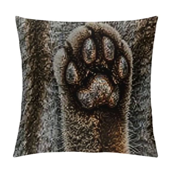 Faux Fur Pillow Cover Without Insert Decorative Pillowcase Comfortable Warmth Fluffy Tamias Pattern Chipmunks
