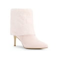 thumbnail image 1 of BLISSFUL STEP Women's Shoes Faux Fur Ankle Booties Stiletto Heel Pointed Toe Boots Light Pink 9.5, 1 of 7