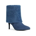 thumbnail image 1 of BLISSFUL STEP Women's Shoes Faux Fur Ankle Booties Stiletto Heel Pointed Toe Boots Royal Blue 9.5, 1 of 7