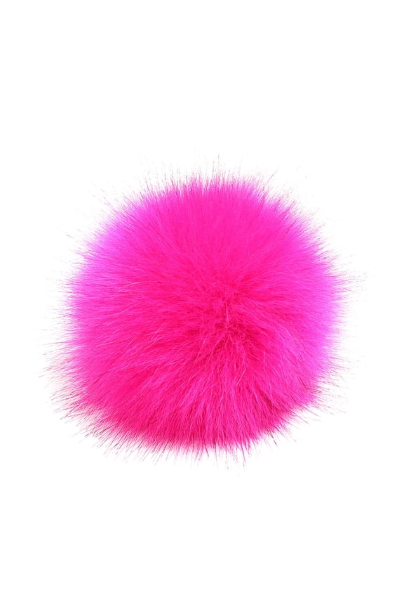Faux Fur Pompom Under $5! Kadlawus DIY Knitting Hats Accessories Faux Fake Ball With Press Button, 10cm Pompom Ball for Hats Keychain Bag Decoration Craft Projects