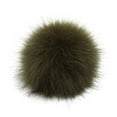 thumbnail image 1 of Faux Fur Pompom Ball for Hats and Keychains with Press Button Attachment, 3.9 Inch Craft Accessory, 1 of 1