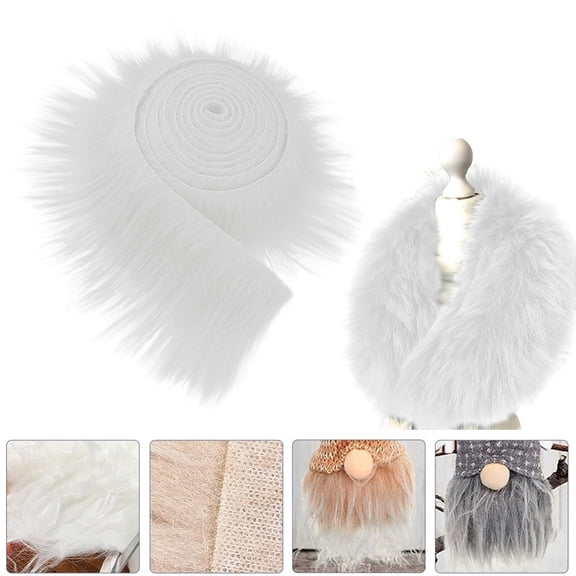 Faux Fur Ribbon Trim, Fluffy Furry Strip for DIY Crafts, Garment Decoration, and Sewing Edges