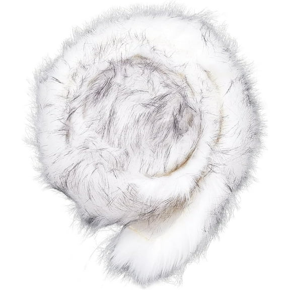 Faux Fur Roll 71" x 3" Shaggy Artificial Wool Fabric Fluffy Plush Patch Ribbon Trim Craft for Cosplay Chair Cover Seat Cushion Winter Costume Rugs Christmas Gnomes Decors White DIY
