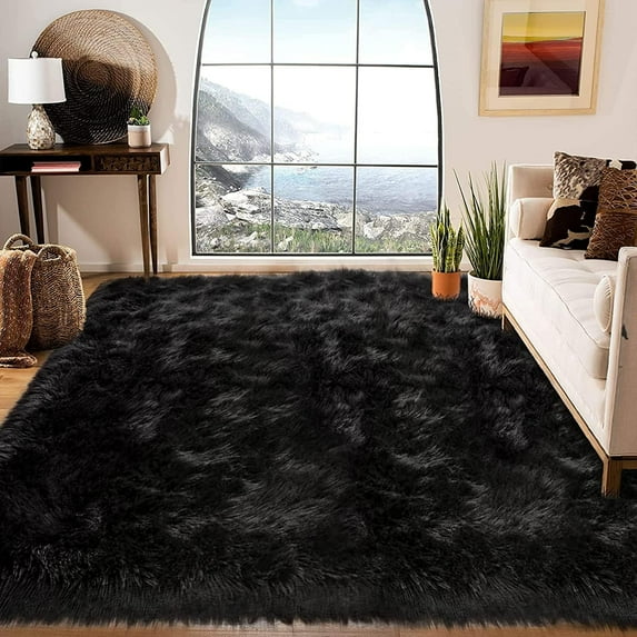 Faux Fur Rug 8x10,Area Rugs 8x10 for Living Room,Fluffy Washable Rug for Bedroom,Soft Modern Indoor Large Shaggy Rug,Luxury Room DecorUltra Soft Non-Slip Fuzzy Large Carpets (A,40 * 60cm)