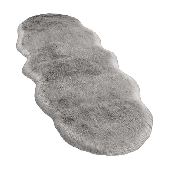 Faux Fur Rug Sheepskin Rug 55.1x19.6 inches Running Blanket Washable Fluffy Coarse Wool Carpet, Suitable for Bedroom Floor, Sofa Cushion, Living Room Bedside Carpet