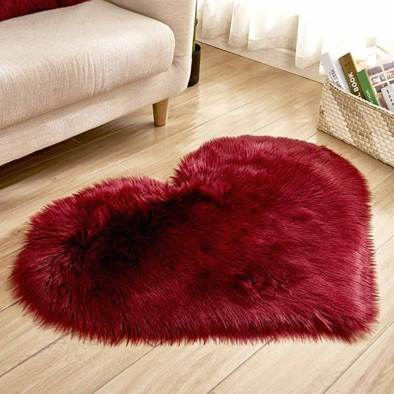 Faux Fur Rug, Wine Area Rugs, Fluffy Sheepskin Fur Rug, Fuzzy Ultra Soft Rugs, Machine Washable Shag Rug, Nursery Throw Rugs for Bed, Living, Kids Room