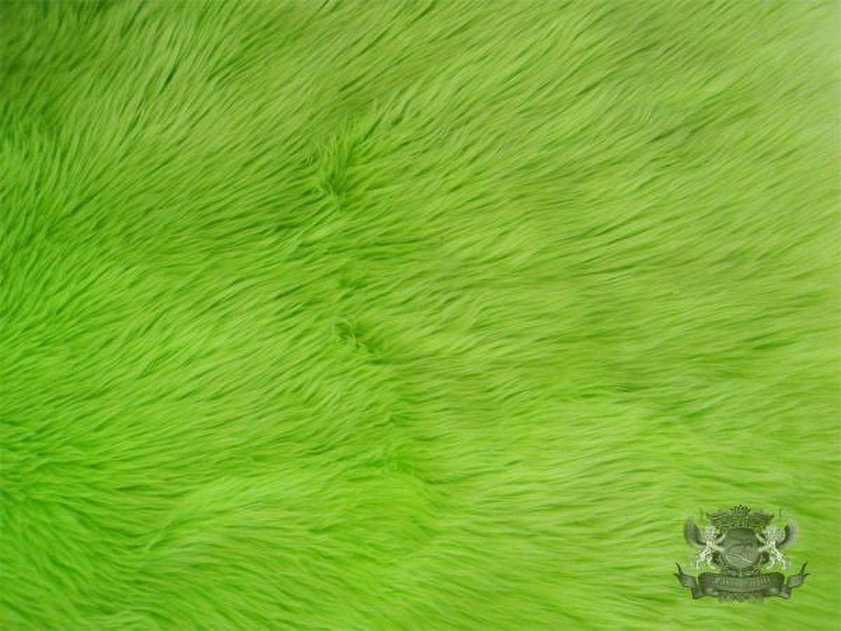 Faux Fur Shaggy Lime