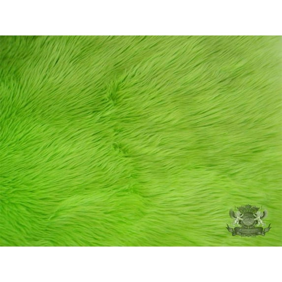 Faux Fur Shaggy Lime