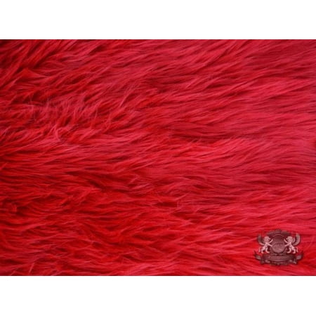 Faux Fur Shaggy Red