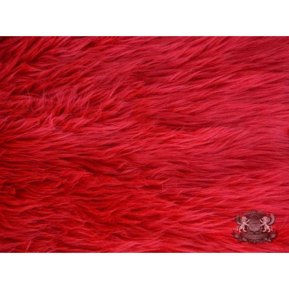 Faux Fur Shaggy Red