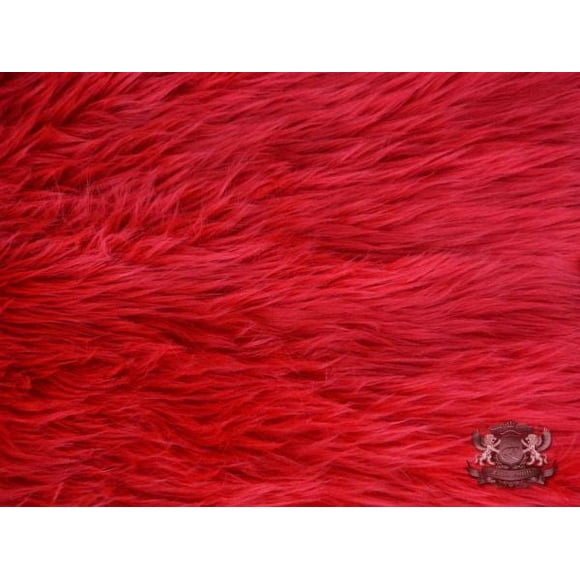 Faux Fur Shaggy Red