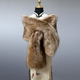 thumbnail image 1 of Faux Fur Shawl Wrap Stole Shrug Winter Bridal Wedding Cover Up, 1 of 3