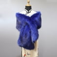 thumbnail image 1 of Faux Fur Shawl Wrap Stole Shrug Winter Bridal Wedding Cover Up, 1 of 3