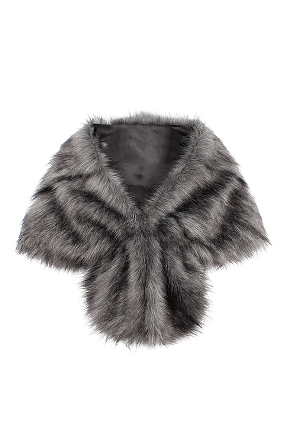 Faux Fur Shawl for Women Winter Faux Fur Scarf Warm Coat Wedding Party Stole Shrug Wraps for Evening Dresses