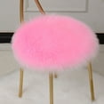 Faux Fur Sheepskin Cushion Plush Chair Pad Round Carpet Seat Cushion