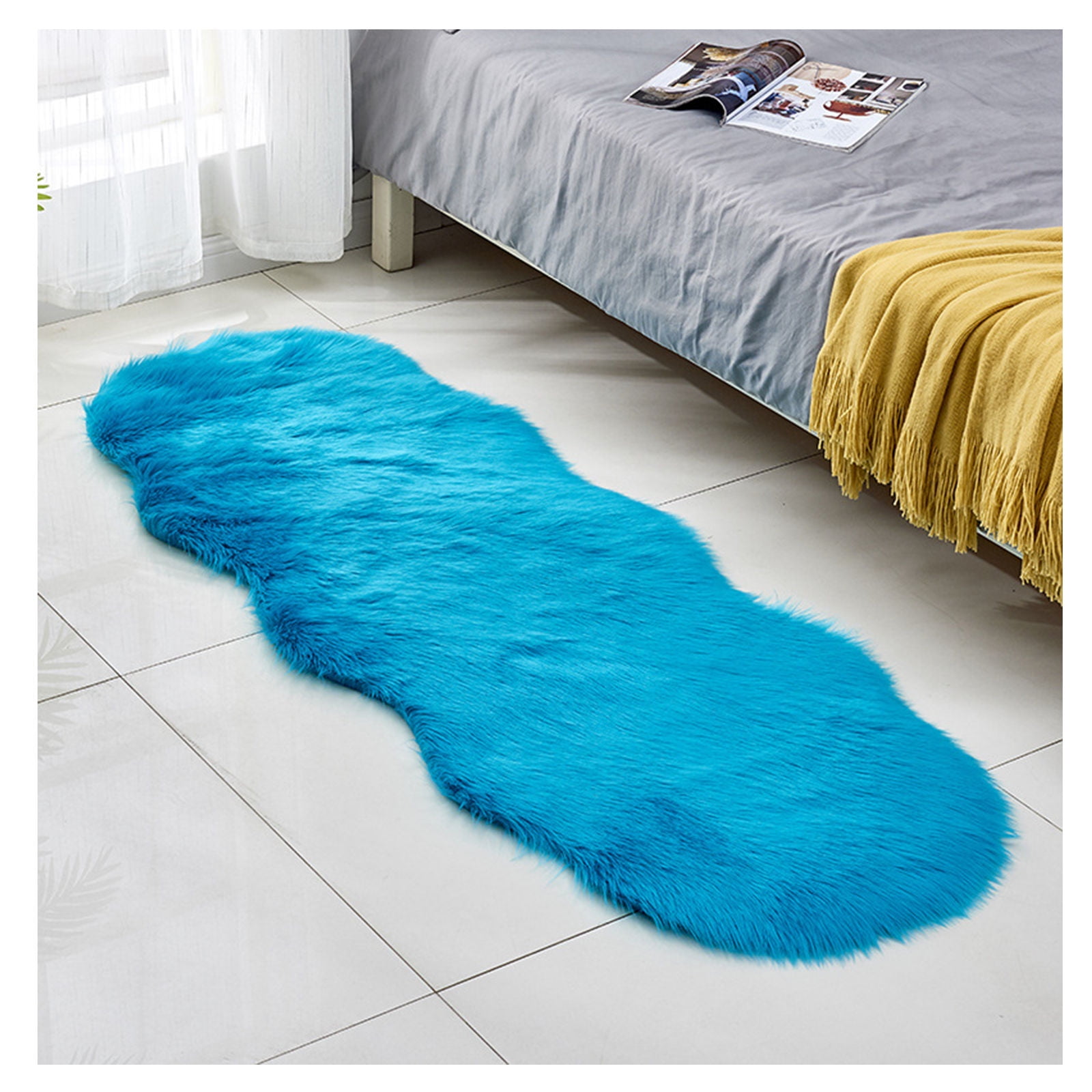 Faux Fur Sheepskin Rug Extra Soft Cozy Long Pile Carpet Carpet Fluffy ...
