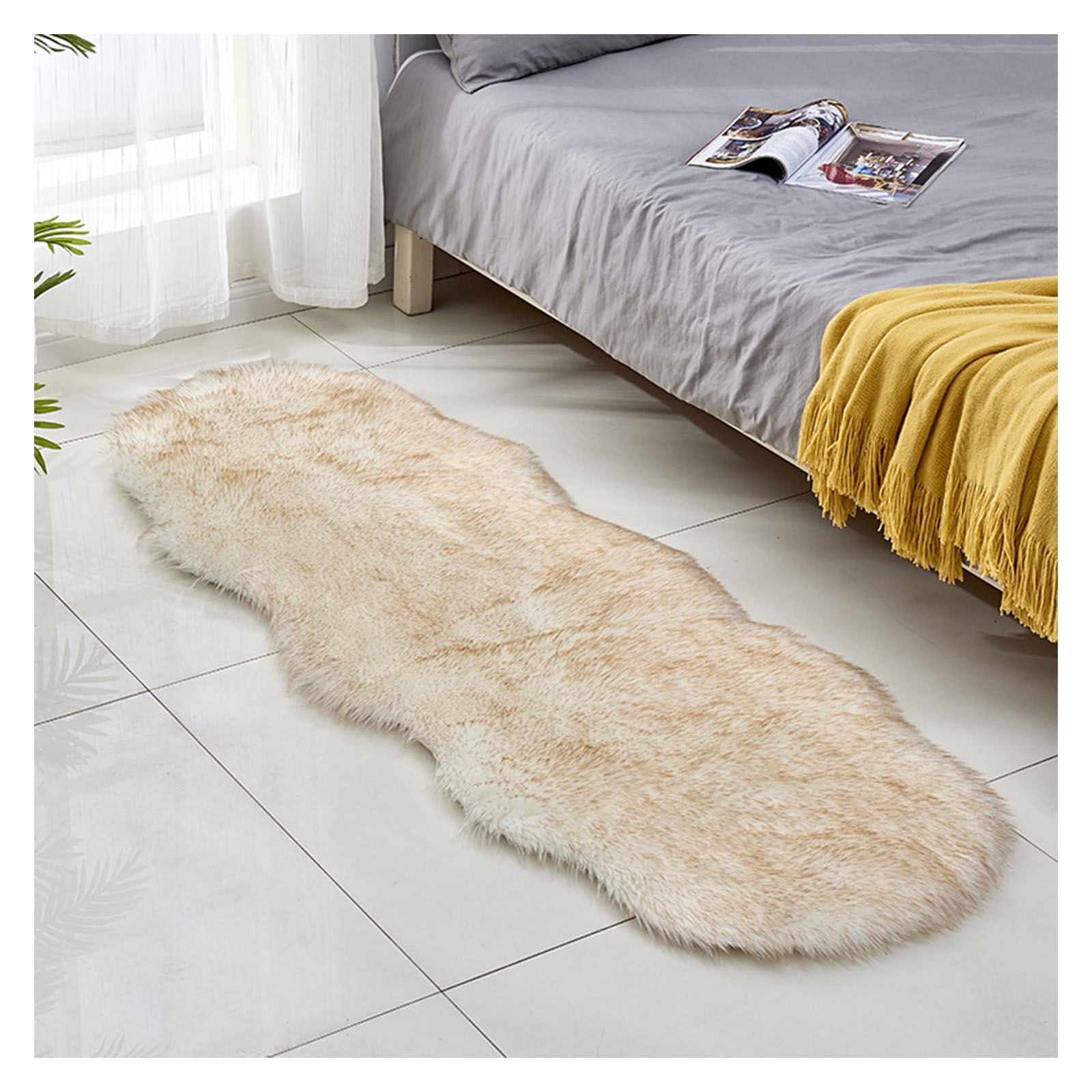 Faux Fur Sheepskin Rug Extra Soft Cozy Long Pile Carpet Carpet Fluffy ...