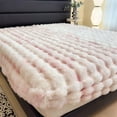 thumbnail image 1 of Faux Fur Sheets Velvet Bed Sheet Synthetic Mattress Cover Breathable Checkered Bed Protectors Cosy Plaid Flannel Quilt Soft Mattress Protector From Velvet Fitted Sheet, 1 of 7