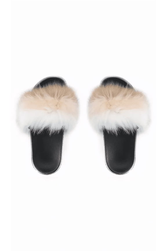 Faux Fur Slides
