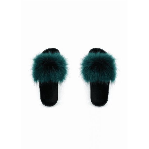 Faux Fur Slides