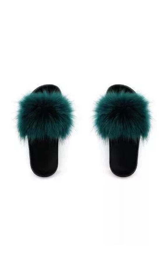 Faux Fur Slides