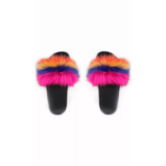 Faux Fur Slides