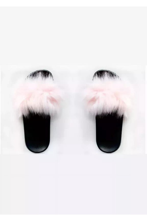 Faux Fur Slides